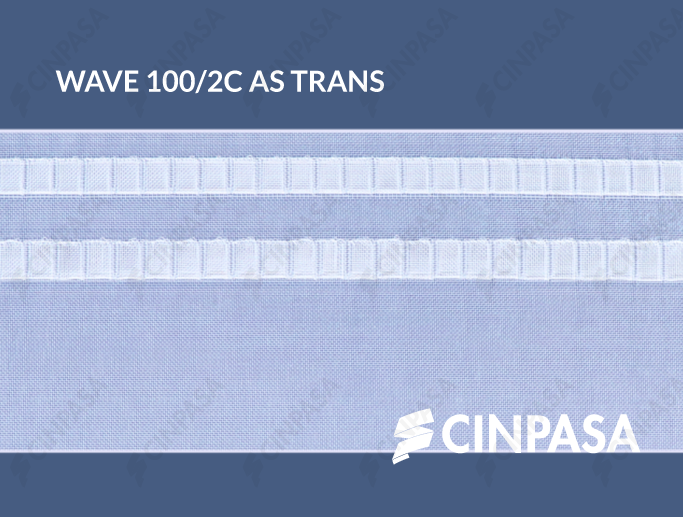  Perfect Wave Tape with 2 Pockets, Type C, Asymmetrical, Transparent 